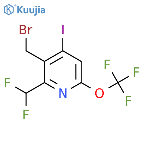 3-(Bromomethyl)-2-(difluoromethyl)-4-iodo-6-(trifluoromethoxy)pyridine structure