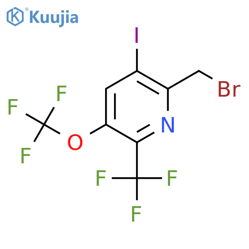 2-(Bromomethyl)-3-iodo-5-(trifluoromethoxy)-6-(trifluoromethyl)pyridine structure