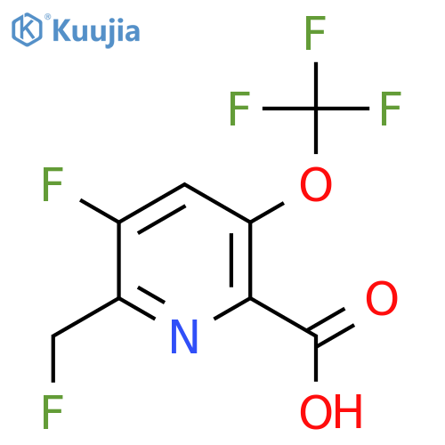 3-Fluoro-2-(fluoromethyl)-5-(trifluoromethoxy)pyridine-6-carboxylic acid structure