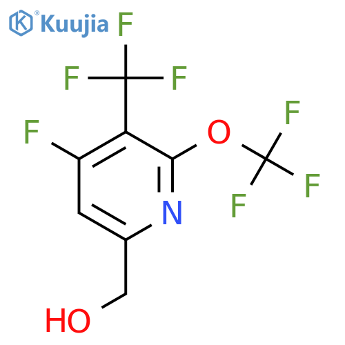 4-Fluoro-2-(trifluoromethoxy)-3-(trifluoromethyl)pyridine-6-methanol structure