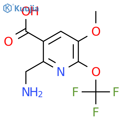 2-(Aminomethyl)-5-methoxy-6-(trifluoromethoxy)pyridine-3-carboxylic acid structure
