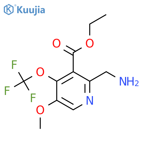 Ethyl 2-(aminomethyl)-5-methoxy-4-(trifluoromethoxy)pyridine-3-carboxylate structure