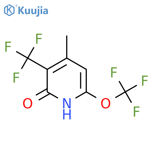 2-Hydroxy-4-methyl-6-(trifluoromethoxy)-3-(trifluoromethyl)pyridine structure