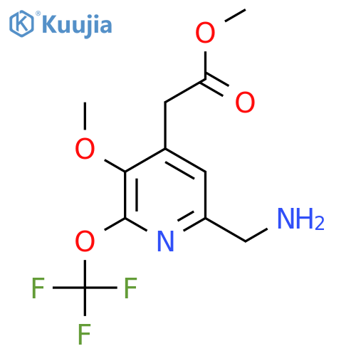 Methyl 6-(aminomethyl)-3-methoxy-2-(trifluoromethoxy)pyridine-4-acetate structure