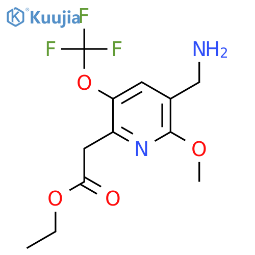 Ethyl 3-(aminomethyl)-2-methoxy-5-(trifluoromethoxy)pyridine-6-acetate structure