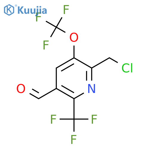 2-(Chloromethyl)-3-(trifluoromethoxy)-6-(trifluoromethyl)pyridine-5-carboxaldehyde structure