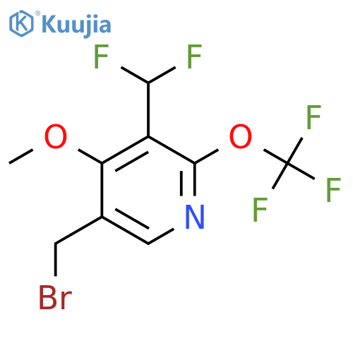 5-(Bromomethyl)-3-(difluoromethyl)-4-methoxy-2-(trifluoromethoxy)pyridine structure