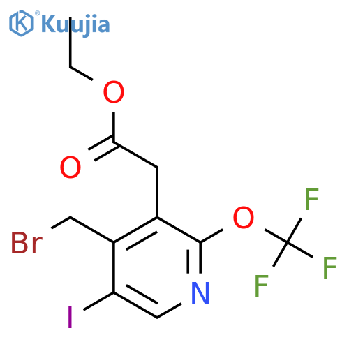 Ethyl 4-(bromomethyl)-5-iodo-2-(trifluoromethoxy)pyridine-3-acetate structure