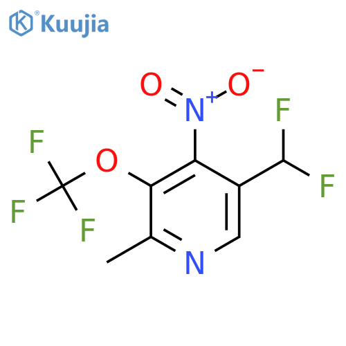 5-(Difluoromethyl)-2-methyl-4-nitro-3-(trifluoromethoxy)pyridine structure