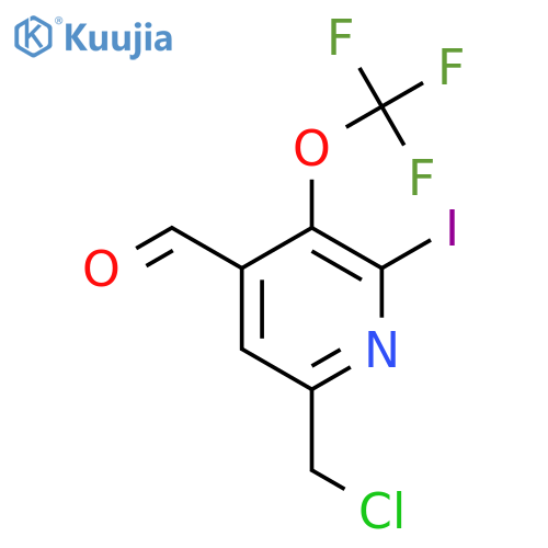 6-(Chloromethyl)-2-iodo-3-(trifluoromethoxy)pyridine-4-carboxaldehyde structure