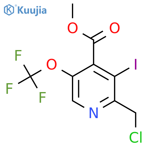 Methyl 2-(chloromethyl)-3-iodo-5-(trifluoromethoxy)pyridine-4-carboxylate structure
