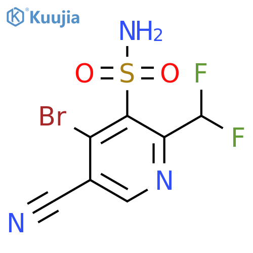 4-Bromo-5-cyano-2-(difluoromethyl)pyridine-3-sulfonamide structure
