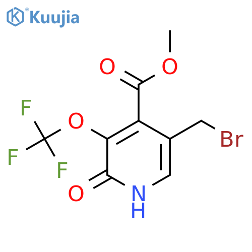 Methyl 5-(bromomethyl)-2-hydroxy-3-(trifluoromethoxy)pyridine-4-carboxylate structure
