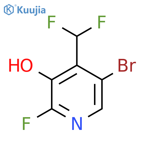 5-Bromo-4-(difluoromethyl)-2-fluoro-3-hydroxypyridine structure
