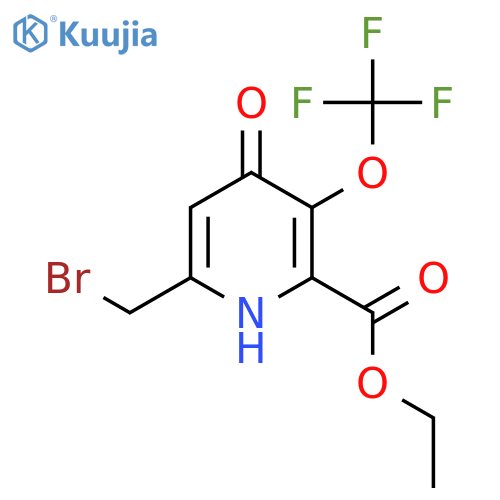 Ethyl 6-(bromomethyl)-4-hydroxy-3-(trifluoromethoxy)pyridine-2-carboxylate structure