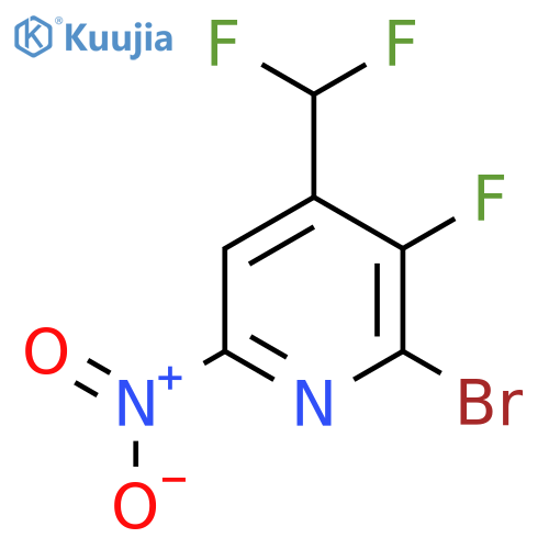 2-Bromo-4-(difluoromethyl)-3-fluoro-6-nitropyridine structure