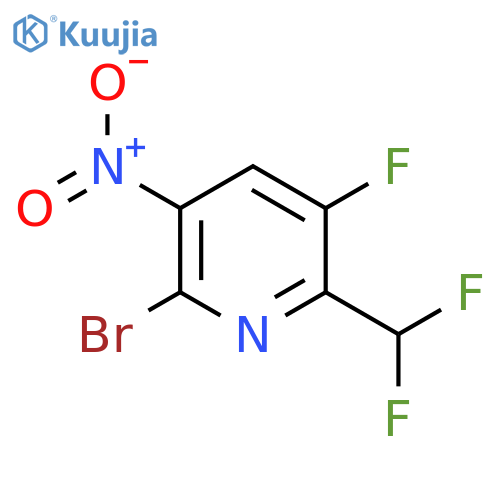 2-Bromo-6-(difluoromethyl)-5-fluoro-3-nitropyridine structure