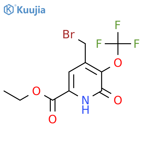 Ethyl 4-(bromomethyl)-2-hydroxy-3-(trifluoromethoxy)pyridine-6-carboxylate structure