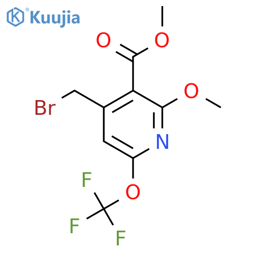 Methyl 4-(bromomethyl)-2-methoxy-6-(trifluoromethoxy)pyridine-3-carboxylate structure