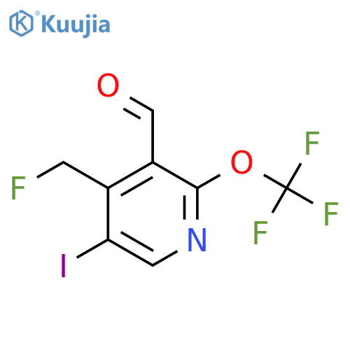 4-(Fluoromethyl)-5-iodo-2-(trifluoromethoxy)pyridine-3-carboxaldehyde structure