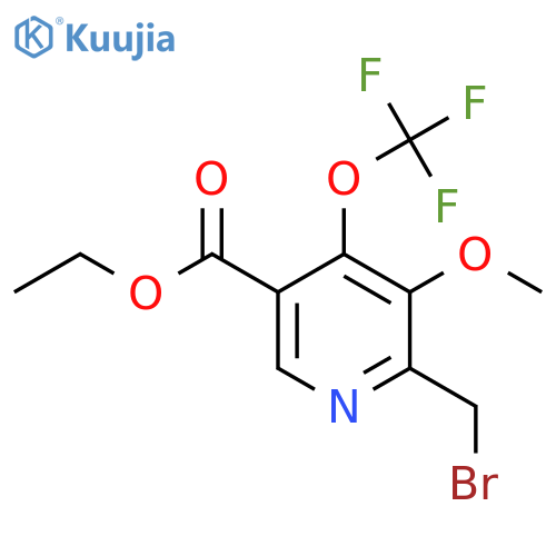 Ethyl 2-(bromomethyl)-3-methoxy-4-(trifluoromethoxy)pyridine-5-carboxylate structure