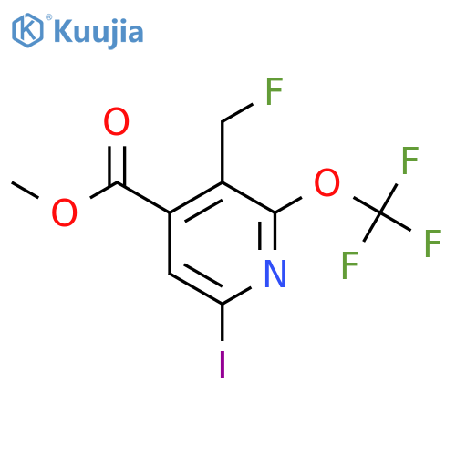 Methyl 3-(fluoromethyl)-6-iodo-2-(trifluoromethoxy)pyridine-4-carboxylate structure