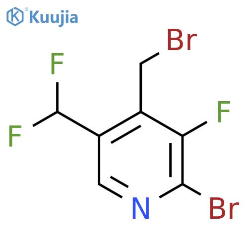 2-Bromo-4-(bromomethyl)-5-(difluoromethyl)-3-fluoropyridine structure