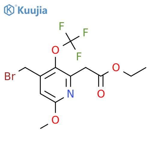 Ethyl 4-(bromomethyl)-6-methoxy-3-(trifluoromethoxy)pyridine-2-acetate structure