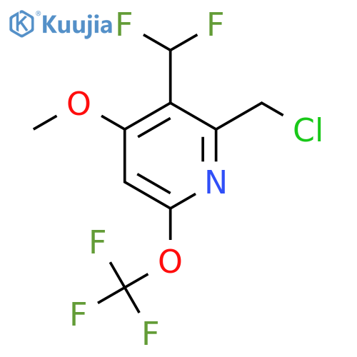2-(Chloromethyl)-3-(difluoromethyl)-4-methoxy-6-(trifluoromethoxy)pyridine structure