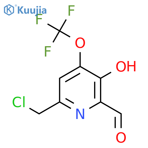6-(Chloromethyl)-3-hydroxy-4-(trifluoromethoxy)pyridine-2-carboxaldehyde structure