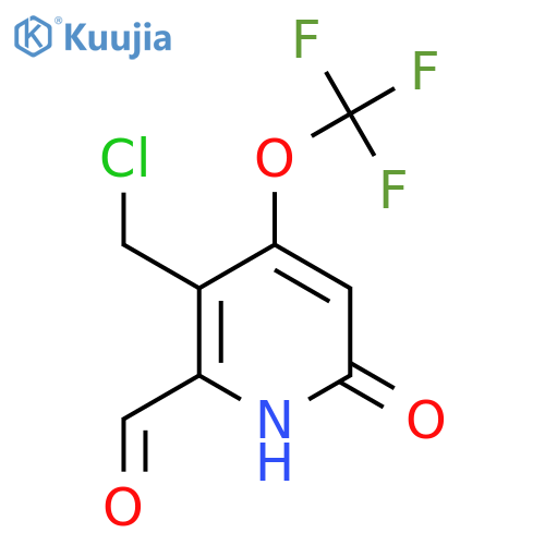 3-(Chloromethyl)-6-hydroxy-4-(trifluoromethoxy)pyridine-2-carboxaldehyde structure
