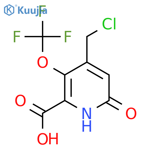 4-(Chloromethyl)-6-hydroxy-3-(trifluoromethoxy)pyridine-2-carboxylic acid structure
