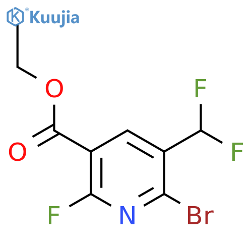 Ethyl 2-bromo-3-(difluoromethyl)-6-fluoropyridine-5-carboxylate structure