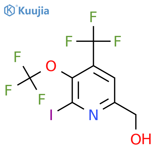 2-Iodo-3-(trifluoromethoxy)-4-(trifluoromethyl)pyridine-6-methanol structure