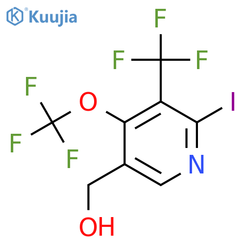 2-Iodo-4-(trifluoromethoxy)-3-(trifluoromethyl)pyridine-5-methanol structure