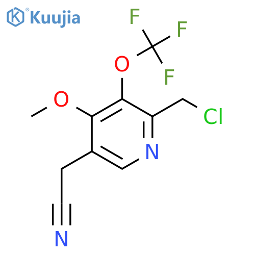2-(Chloromethyl)-4-methoxy-3-(trifluoromethoxy)pyridine-5-acetonitrile structure
