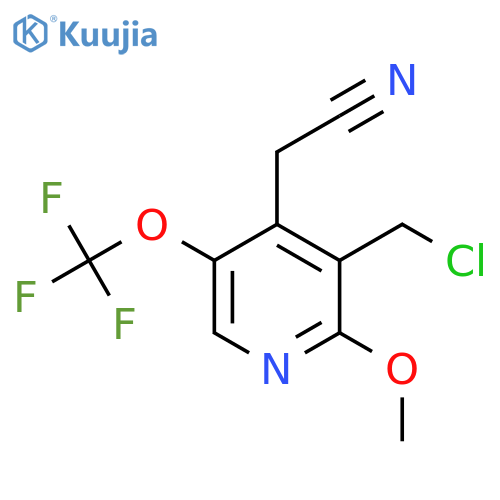 3-(Chloromethyl)-2-methoxy-5-(trifluoromethoxy)pyridine-4-acetonitrile structure