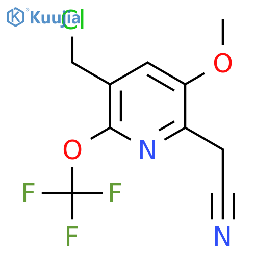 3-(Chloromethyl)-5-methoxy-2-(trifluoromethoxy)pyridine-6-acetonitrile structure