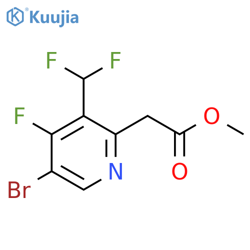 Methyl 5-bromo-3-(difluoromethyl)-4-fluoropyridine-2-acetate structure