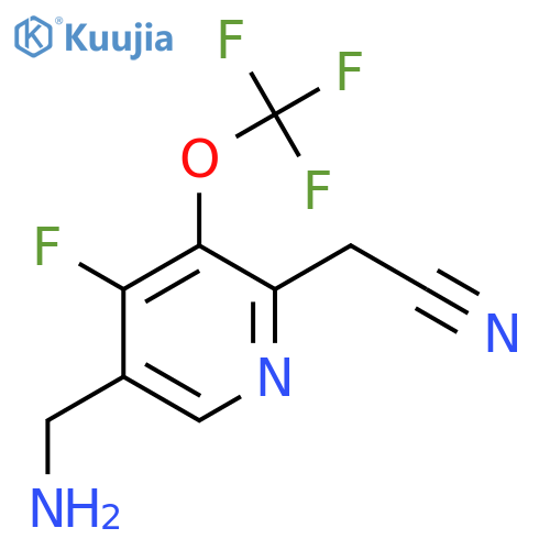 5-(Aminomethyl)-4-fluoro-3-(trifluoromethoxy)pyridine-2-acetonitrile structure