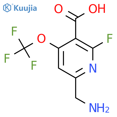 6-(Aminomethyl)-2-fluoro-4-(trifluoromethoxy)pyridine-3-carboxylic acid structure