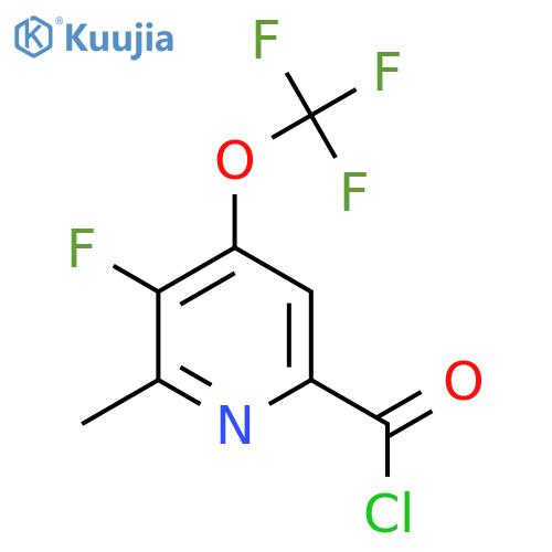 3-Fluoro-2-methyl-4-(trifluoromethoxy)pyridine-6-carbonyl chloride structure