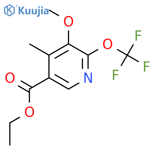 Ethyl 3-methoxy-4-methyl-2-(trifluoromethoxy)pyridine-5-carboxylate structure
