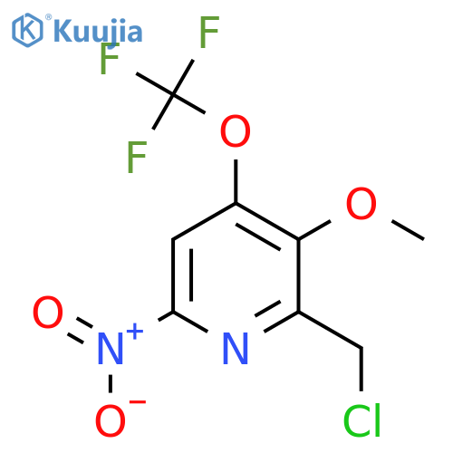2-(Chloromethyl)-3-methoxy-6-nitro-4-(trifluoromethoxy)pyridine structure