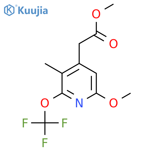 Methyl 6-methoxy-3-methyl-2-(trifluoromethoxy)pyridine-4-acetate structure