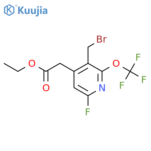 Ethyl 3-(bromomethyl)-6-fluoro-2-(trifluoromethoxy)pyridine-4-acetate structure