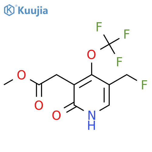 Methyl 5-(fluoromethyl)-2-hydroxy-4-(trifluoromethoxy)pyridine-3-acetate structure