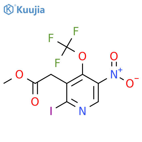 Methyl 2-iodo-5-nitro-4-(trifluoromethoxy)pyridine-3-acetate structure