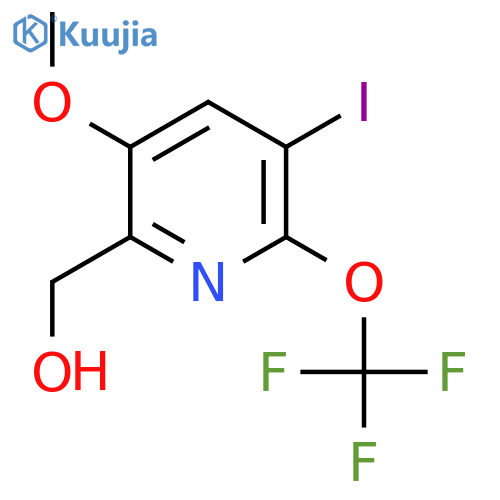 3-Iodo-5-methoxy-2-(trifluoromethoxy)pyridine-6-methanol structure