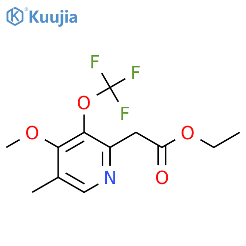 Ethyl 4-methoxy-5-methyl-3-(trifluoromethoxy)pyridine-2-acetate structure